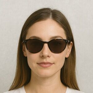 EyeBuyDirect Tortoise Brown Oval Sunglasses Unisex